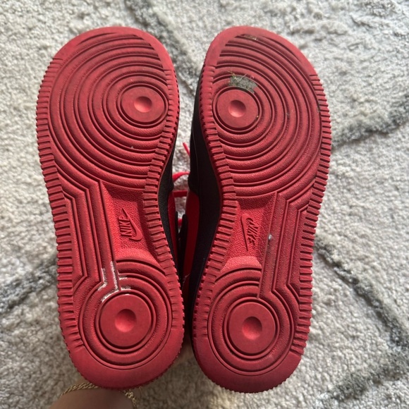 Nike Air Force 1 Mid Nike By you custom Sneakers DV3903-900 black red youth 6.5 - Picture 9 of 14